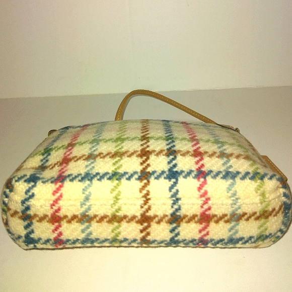 BRAND NEW☆Vintage COACH HAMPTON'S Tattersall Wool Large Capacity 2-Way Baguette - Picture 8 of 16